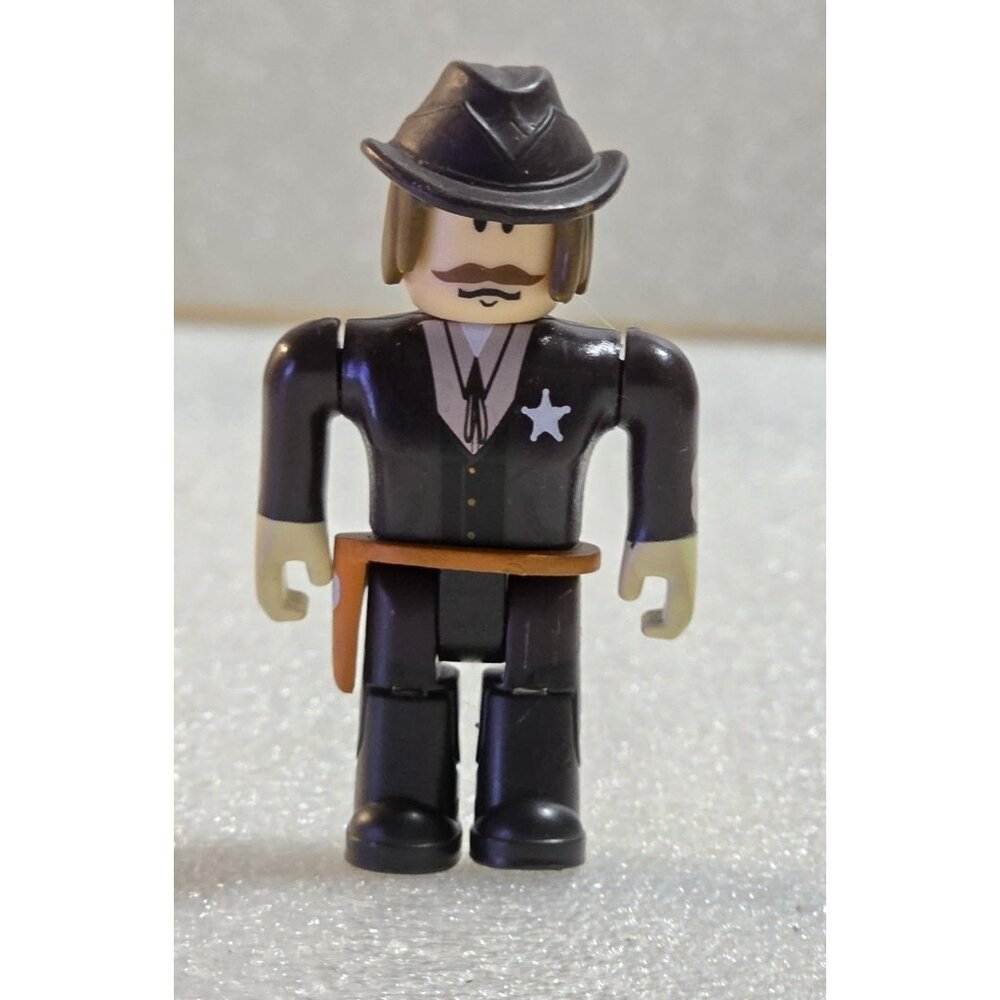 Roblox Wild West Sheriff Mustache‎ Man Badge Figure 3" Toy Plastic